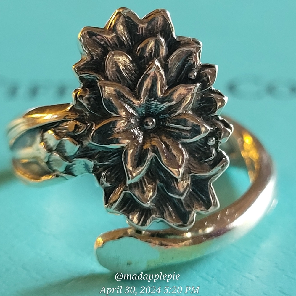 1885 Tiffany & Co. Ragged Sailor Spoon Ring in Sterling Silver Luxury Vintage 37
